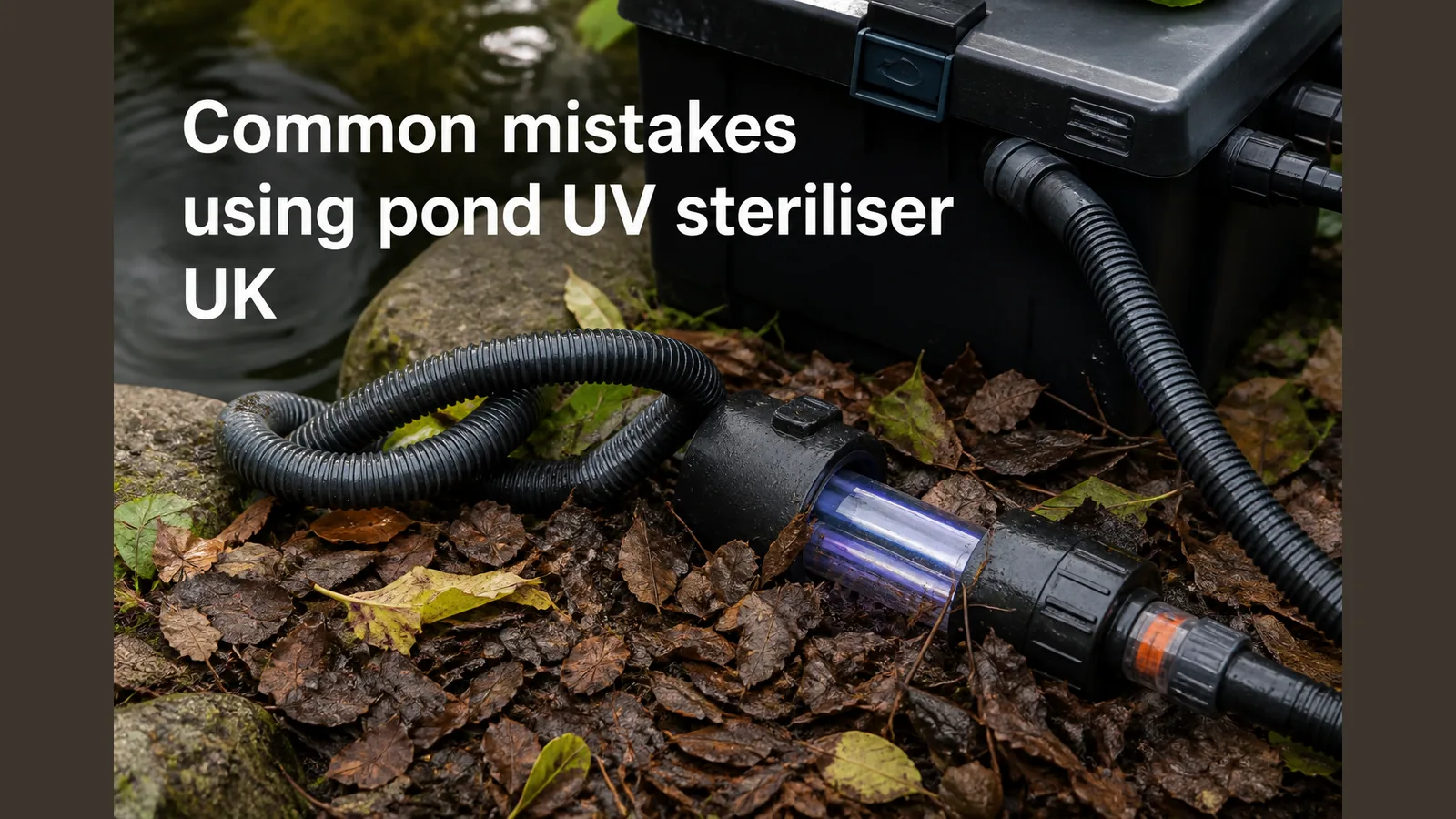 UK guide visual for common mistakes using pond UV steriliser UK